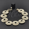 Oro Laminado Fancy Bracelet, Gold Filled Style Diamond Cutting Finish, Golden Finish, 5.018.006.1 (20 MM Thickness, 8 Inches Length)