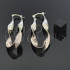 Oro Laminado Large Hoop, Gold Filled Style Twist Design, Polished, Tricolor, 5.147.005