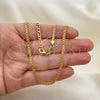 Oro Laminado Basic Necklace, Gold Filled Style Rolo Design, Polished, Golden Finish, 04.63.1287.20 (03 MM Thickness, 20 Inches Length)