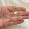 Oro Laminado Basic Necklace, Gold Filled Style Rolo Design, Polished, Golden Finish, 5.223.024.20 (0.40 Gauge, 02 MM Thickness, 20 Inches Length)