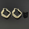 Oro Laminado Medium Hoop, Gold Filled Style Diamond Cutting Finish, Tricolor, 5.158.040