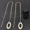 Oro Laminado Threader Earring, Gold Filled Style Polished, Golden Finish, 02.64.0624