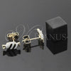 Oro Laminado Stud Earring, Gold Filled Style Candy Design, White Enamel Finish, Golden Finish, 5.126.098.4 *PROMO*