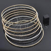 Gold Plated Semanario Bangle, Diamond Cutting Finish, Tricolor, 03.08.0124.06 (02 MM Thickness, Size 6 (2.75 Diameter))