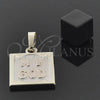 Oro Laminado Religious Pendant, Gold Filled Style Diamond Cutting Finish, Tricolor, 05.163.0044.1