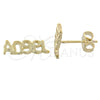 Oro Laminado Stud Earring, Gold Filled Style Angel Design, Polished, Golden Finish, 02.94.0051 *PROMO*