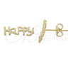 Oro Laminado Stud Earring, Gold Filled Style Polished, Golden Finish, 02.94.0052 *PROMO*