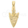 Oro Laminado Fancy Pendant, Gold Filled Style Polished, Two Tone, 05.16.0171