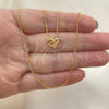 Oro Laminado Basic Necklace, Gold Filled Style Curb Design, Polished, Golden Finish, 04.09.0001.18 (0.50 Gauge, 03 MM Thickness, 18 Inches Length)