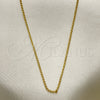 Oro Laminado Basic Necklace, Gold Filled Style Curb Design, Polished, Golden Finish, 04.09.0001.18 (0.50 Gauge, 03 MM Thickness, 18 Inches Length)