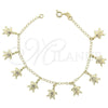 Oro Laminado Charm Bracelet, Gold Filled Style Polished, Golden Finish, 03.09.0037.07 (03 MM Thickness, 7 Inches Length)
