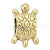 Oro Laminado Love Link Pendant, Gold Filled Style Turtle Design, Polished, Golden Finish, 05.179.0009