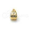 Oro Laminado Love Link Pendant, Gold Filled Style Leaf Design, Polished, Golden Finish, 05.179.0047