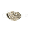 Oro Laminado Love Link Pendant, Gold Filled Style Lips Design, Polished, Golden Finish, 05.179.0015