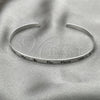 Sterling Silver Individual Bangle, Love Design, Polished, Silver Finish, 07.174.0003 (06 MM Thickness, One size fits all)