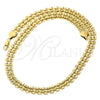 Oro Laminado Basic Necklace, Gold Filled Style Polished, Golden Finish, 5.221.002.1.20 (09 MM Thickness, 20 Inches Length)