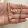 Oro Laminado Basic Necklace, Gold Filled Style Diamond Cutting Finish, Golden Finish, 04.63.0210.36 (03 MM Thickness, 36 Inches Length)