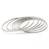 Rhodium Gold Filled Semanario Bangle, Polished, Rhodium Finish, 5.232.002.1.06 (02 MM Thickness, Size 6 (2.75 Diameter))