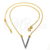 Oro Laminado Pendant Necklace, Gold Filled Style Matte Finish, Two Tone, 04.09.0047.18 (0.35 Gauge, 01 MM Thickness, 18 Inches Length)