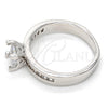 Rhodium Gold Filled Multi Stone Ring, with White Cubic Zirconia, Polished, Rhodium Finish, 01.99.0049.1.09 (Size 9)
