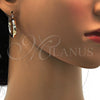 Oro Laminado Small Hoop, Gold Filled Style Hollow Design, Diamond Cutting Finish, Golden Finish, 5.139.044.25