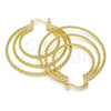 Oro Laminado Medium Hoop, Gold Filled Style Twist Design, Polished, Golden Finish, 02.261.0007.40