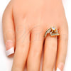 Oro Laminado Multi Stone Ring, Gold Filled Style Baguette Design, with White Cubic Zirconia, Polished, Golden Finish, 01.199.0002.09.GT (Size 9)