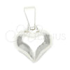 Sterling Silver Fancy Pendant, Heart and Heart Design, Polished, Silver Finish, 05.16.0208