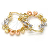 Oro Laminado Small Hoop, Gold Filled Style Polished, Tricolor, 02.170.0149.25