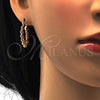 Oro Laminado Small Hoop, Gold Filled Style Polished, Tricolor, 02.170.0151.25