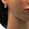 Oro Laminado Huggie Hoop, Gold Filled Style with White Cubic Zirconia, Polished, Golden Finish, 02.210.0029.15
