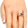 Oro Laminado Multi Stone Ring, Gold Filled Style with Heliotrope Swarovski Crystals, Polished, Golden Finish, 01.239.0003.8 (One size fits all)