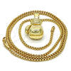 Oro Laminado Pendant Necklace, Gold Filled Style Polished, Golden Finish, 04.242.0064.30 (03 MM Thickness, 30 Inches Length)