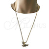 Oro Laminado Pendant Necklace, Gold Filled Style Eagle Design, Polished, Golden Finish, 04.242.0065.30 (03 MM Thickness, 30 Inches Length)