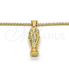 Oro Laminado Pendant Necklace, Gold Filled Style Polished, Golden Finish, 04.242.0069.30 (03 MM Thickness, 30 Inches Length)