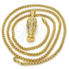 Oro Laminado Pendant Necklace, Gold Filled Style Polished, Golden Finish, 04.242.0069.30 (03 MM Thickness, 30 Inches Length)