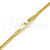 Oro Laminado ID Bracelet, Gold Filled Style Miami Cuban Design, Polished, Golden Finish, 5.227.012.1.08 (05 MM Thickness, 8 Inches Length)