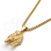 Oro Laminado Pendant Necklace, Gold Filled Style Polished, Golden Finish, 04.242.0082.30 (03 MM Thickness, 30 Inches Length)