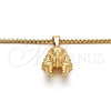 Oro Laminado Pendant Necklace, Gold Filled Style Polished, Golden Finish, 04.242.0082.30 (03 MM Thickness, 30 Inches Length)