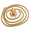 Oro Laminado Pendant Necklace, Gold Filled Style Polished, Golden Finish, 04.242.0082.30 (03 MM Thickness, 30 Inches Length)
