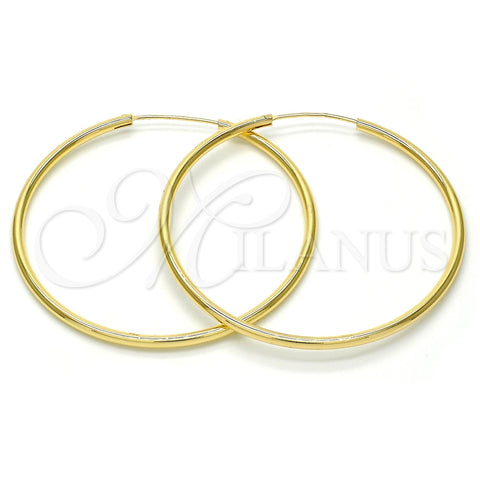Oro Laminado Large Hoop, Gold Filled Style Polished, Golden Finish, 02.170.0156.50
