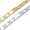 Stainless Steel Solid Bracelet, Polished, Golden Finish, 03.114.0247.1.08 (12 MM Thickness, 9 Inches Length)