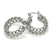 Rhodium Gold Filled Small Hoop, Polished, Rhodium Finish, 02.170.0106.1.25