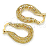 Oro Laminado Small Hoop, Gold Filled Style Polished, Tricolor, 02.102.0029.20