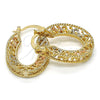 Oro Laminado Small Hoop, Gold Filled Style Polished, Tricolor, 02.102.0016.20