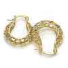 Oro Laminado Small Hoop, Gold Filled Style Polished, Tricolor, 02.102.0031.25