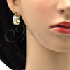 Oro Laminado Small Hoop, Gold Filled Style Matte Finish, Tricolor, 02.102.0054.20