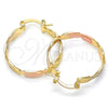 Oro Laminado Small Hoop, Gold Filled Style Polished, Tricolor, 02.170.0206.25