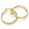 Oro Laminado Small Hoop, Gold Filled Style Polished, Tricolor, 02.170.0206.25