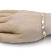 Oro Laminado Basic Bracelet, Gold Filled Style Polished, Golden Finish, 04.63.1336.08 (100 Gauge, 05 MM Thickness, 8 Inches Length)